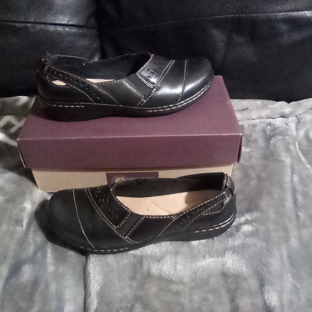 Clarks Evianna Leather shoe Black